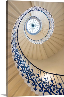 A Spiral Staircase In The Queen's House, Greenwich, London, England