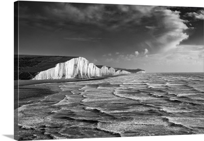 A Stormy Sea, Seven Sisters, East Sussex, England