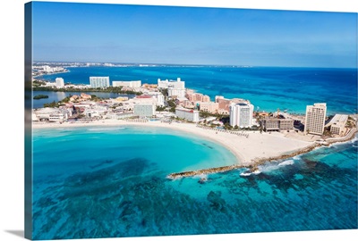 Aerial of Cancun, Quintana Roo, Mexico