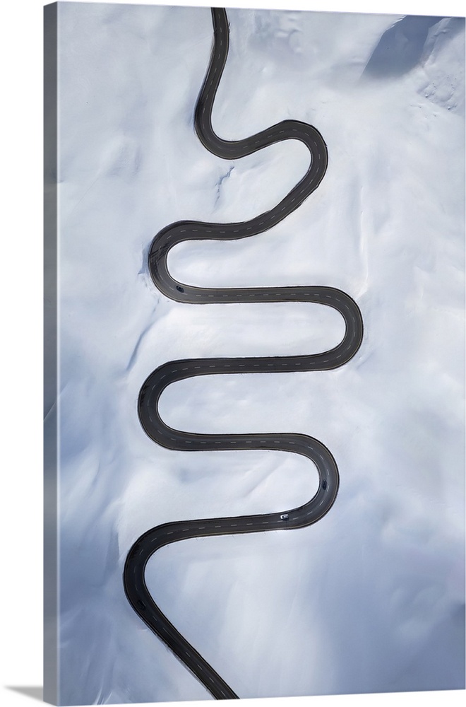 Aerial View Of Julier Pass, Albula, Engadine, Graubunden, Switzerland