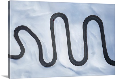 Aerial View Of Julier Pass, Albula, Engadine, Graubunden, Switzerland