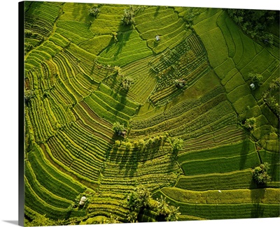 Aerial View Of Landscape Near Sidemen, Bali, Indonesia