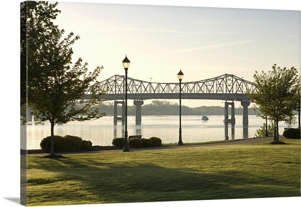 Alabama / Decatur / Rhodes Ferry Park / 'Steamboat Bill' Memorial Bridge / Sunrise