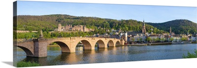 Alte Brucke and Schloss Heidelberg castle on the Neckar River