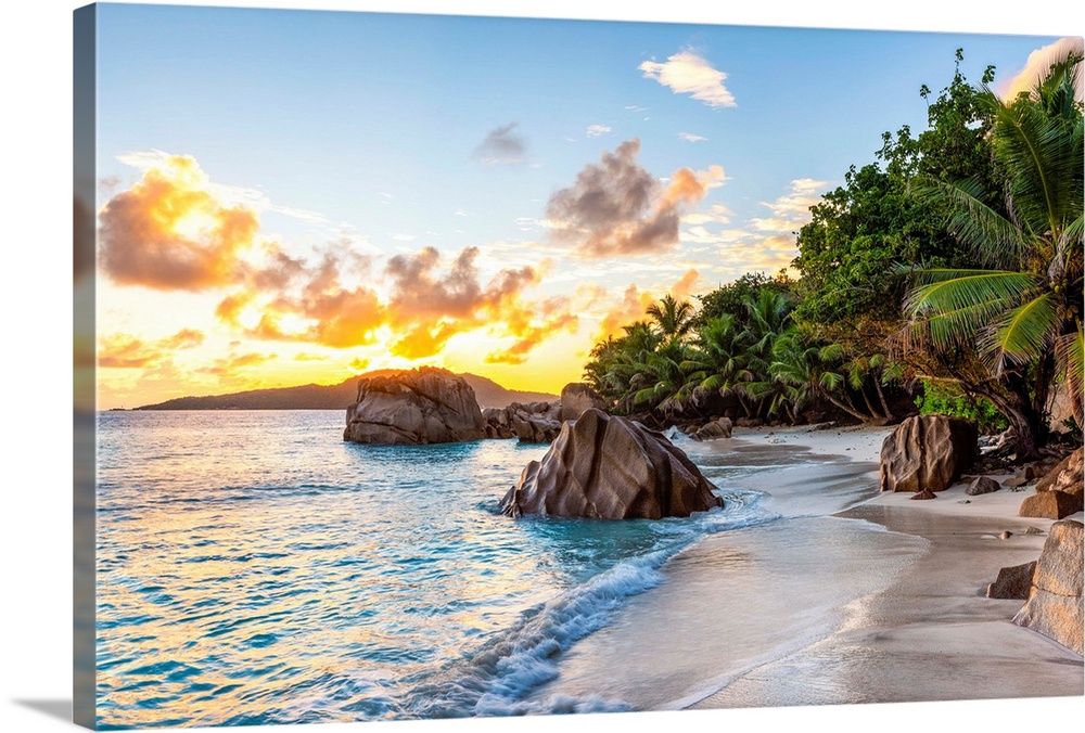 Anse patates, la digue, Seychelles, Africa.