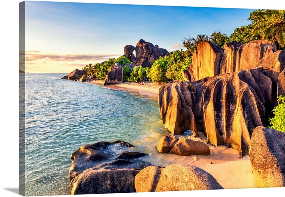 Anse Source d'Argent beach, La Digue island, Seychelles, Africa.