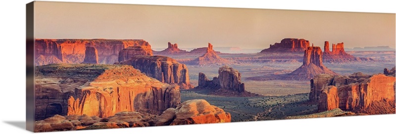 Arizona, View over Monument Valley from the top of Hunt's Mesa Wall Art ...