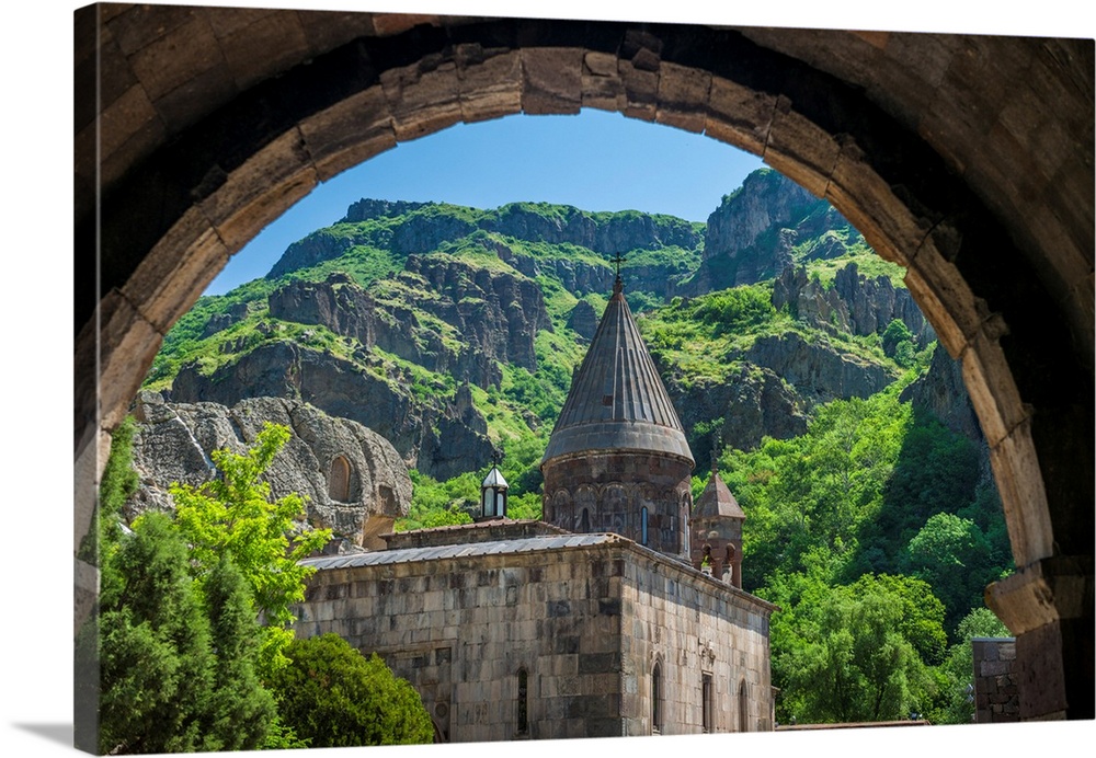 Armenia, Geghard, Geghard Monastery, Surp Astvatsatsin Church, 13th century.