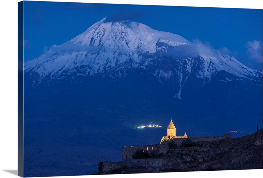 Armenia, Khor Virap, Khor Virap Monastery, 6th century, with Mt. Ararat.