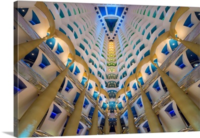 Atrium Inside The Burj Al Arab Hotel, Jumeirah, Dubai, United Arab Emirates
