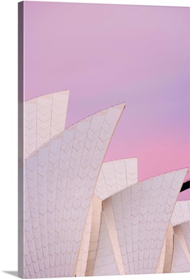 Australia, New South Wales, Sydney, Sydney Opera House, Close-up of Opera House at dawn
