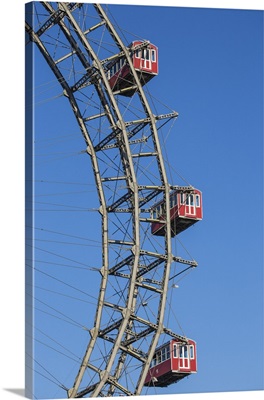 Austria, Vienna, The Wurstelprater amusement park, Riesenrad Ferris wheel