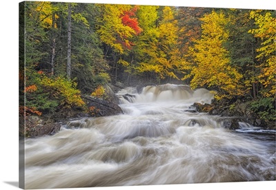 Autumn At Brooks Falls On The Magnetawan River, Ontario, Canada