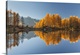 image thumbnail of Autumn larches reflected on Azzurro lake, Motta, Campodolcino, Sondrio province, Lombardy, Italy, Europe