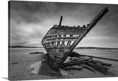 Bad Eddie Ship Wreck On Magheraclogher Beach, Bunbeg, County Donegal, Ireland
