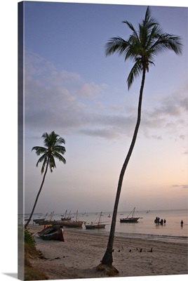 Bagamoyo at dawn where fishermen land their catches