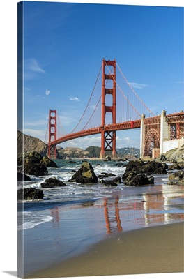 Baker Beach with Golden Gate Bridge in the background, San Francisco, California