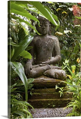 Bali, Ubud, A statue of Budda sits serenely in gardens