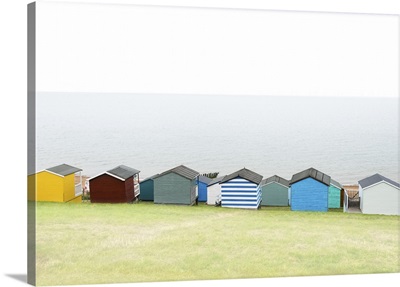 Beach Huts On Tankerton Beach, Near Whitstable, Kent, England