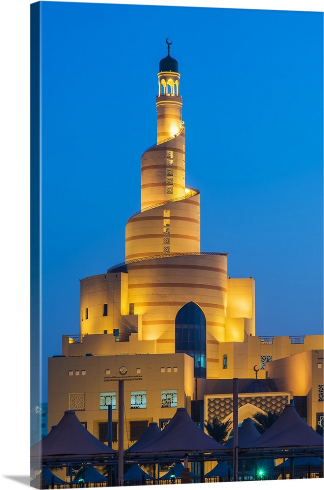 Bin Zaid Al Mahmoud Islamic Cultural Center (known also as Fanar) with its spiral mosque, Doha, Qatar.