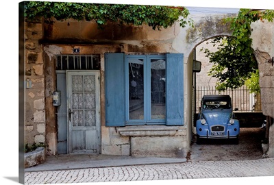 Blue Door, Blue Window And Blue Citroen 2CV, Saint Remy De Provence, France