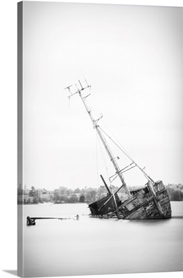 Boat Graveyard In Pill Mill, Ipswich, Suffolk, England