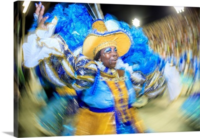 Brazil, Rio De Janeiro, Carnival 2018, Samba School Parading In The Sambadrome Stadium