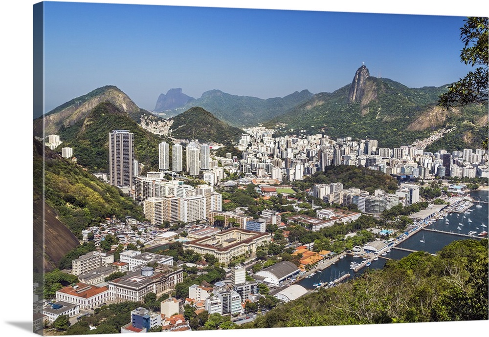 Brazil, Rio de Janeiro. Rio de Janeiro city viewed from Sugar Loaf Mountain .