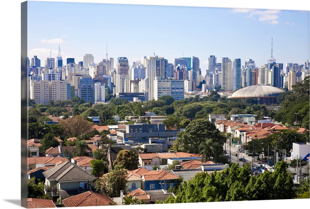 Brazil, Sao Paulo, Sao Paulo, View of city center from Hotel Unique