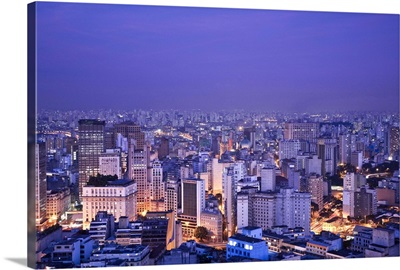 Brazil, Sao Paulo, View of city center from Italia Building - Edificio Italia
