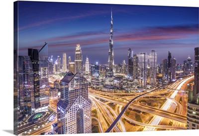 Burj Khalifa And Sheikh Zayad Road, Downtown, Dubai, United Arab Emirates