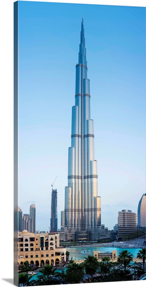 Burj Khalifa Building Dubai Framed CANVAS WALL ART Picture Print 