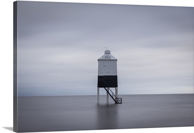 Burrnham's Stilted Low Lighthouse At High Tide, Burnham On Sea, Somerset, England