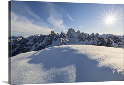 Cadini Di Misurina During Winter, Dolomiti Di Sesto, Belluno, Veneto, Italy