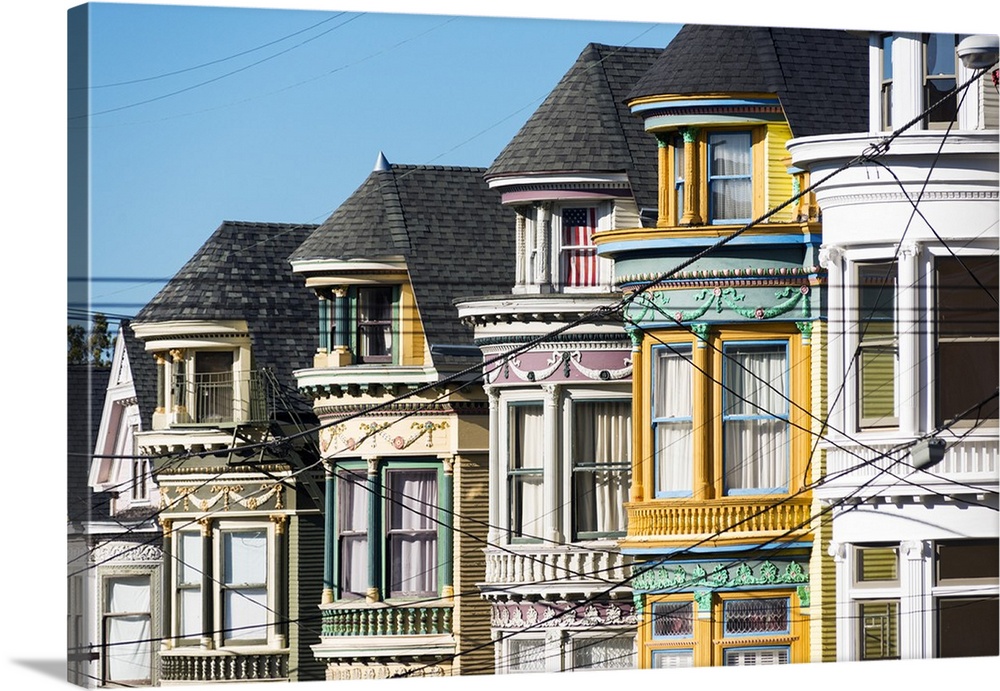 North America, USA, America, California, San Francisco. colurful house in Height and Ashbury.