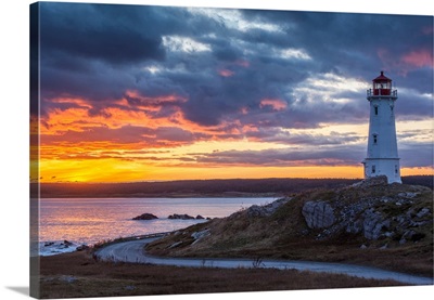 Canada, Nova Scotia, Louisbourg, Louisbourg Lighthouse, Dusk