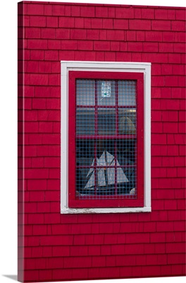 Canada, Nova Scotia, Lunenburg, Unesco World Heritage Fishing Village, Red House Detail