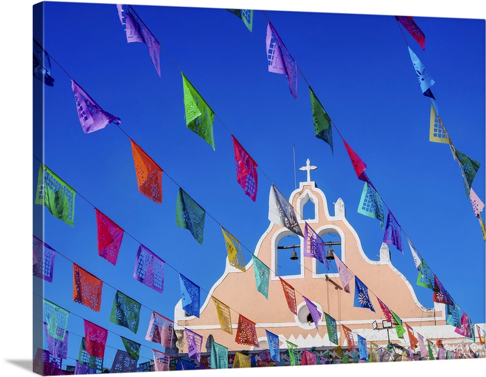 Candelaria Church, Detailed View, Valladolid, Yucatan State, Mexico