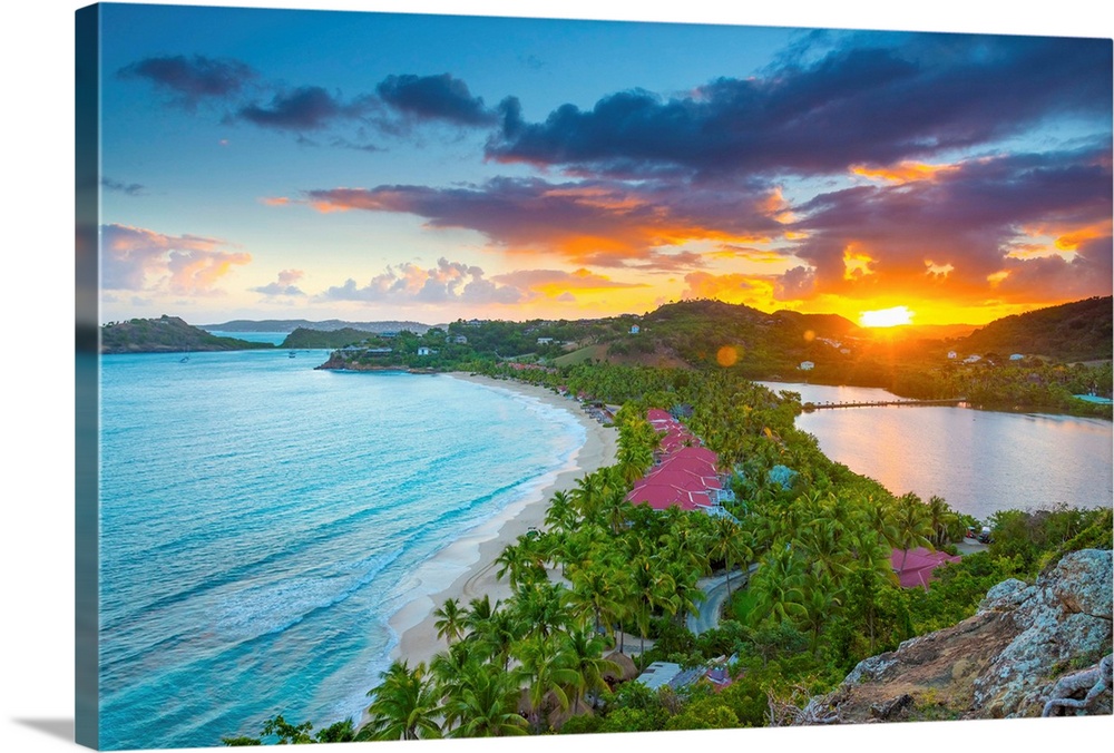 Caribbean, Antigua, Galley Bay, Galley Bay Beach, Sunrise.