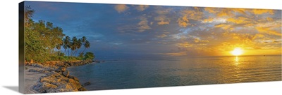 Caribbean, Barbados, Speightstown at Sunset