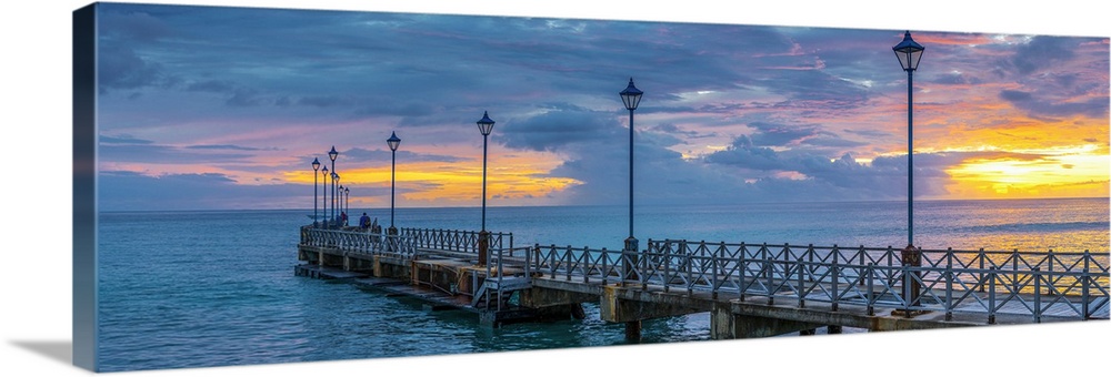 Caribbean, Barbados, Speightstown at Sunset