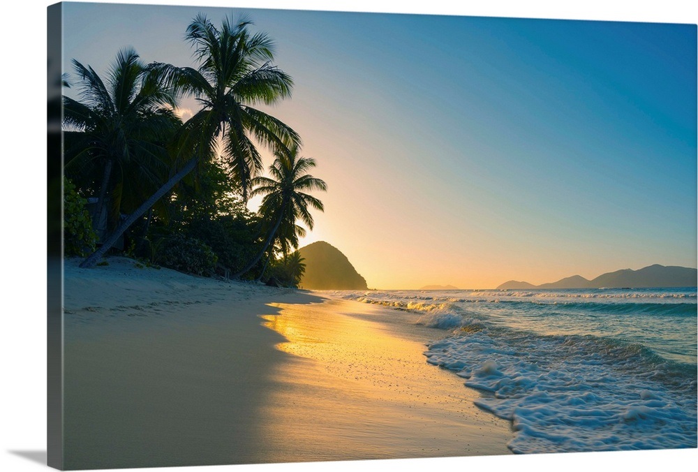 Caribbean, British Virgin Islands, Tortola, Long Bay, Long Bay Beach Wall Art, Canvas Prints