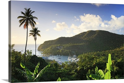 Caribbean, St Lucia, Marigot Bay and Harbour