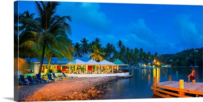 Caribbean, St Lucia, Marigot, Marigot Bay, Marigot Bay Beach Club Hotel