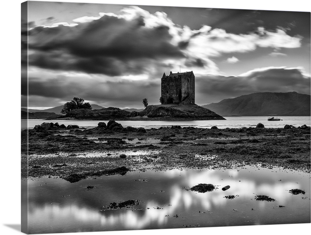Castle Stalker on loch Laich, Argyll and Bute, Scotland.