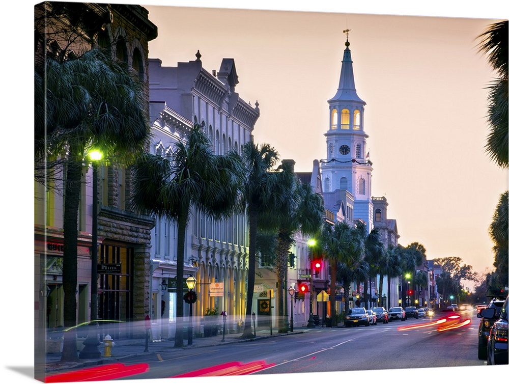 Charleston, South Carolina, Broad Street, Saint Michael's Episcopal Church, Oldest In Charleston, National Historic Landma...