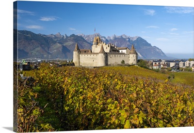 Chateau d'Aigle And Vineyards, Aigle, Vaud, Switzerland