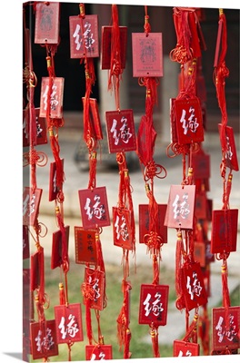 China, Yunnan, Jianshui, Lucky prayer tokens at the Confucian Temple at Jianshui