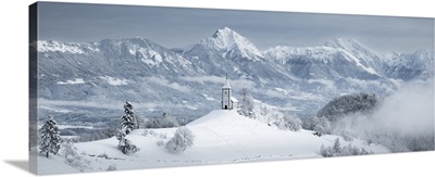 Church Of St. Primoz And Storzic Mountain, Jamnik, Slovenia