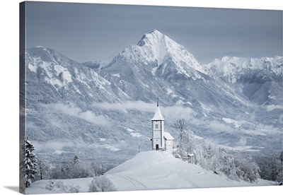 Church Of St. Primoz And Storzic Mountain, Jamnik, Slovenia